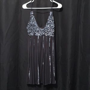 Free People Gray sequin dress
